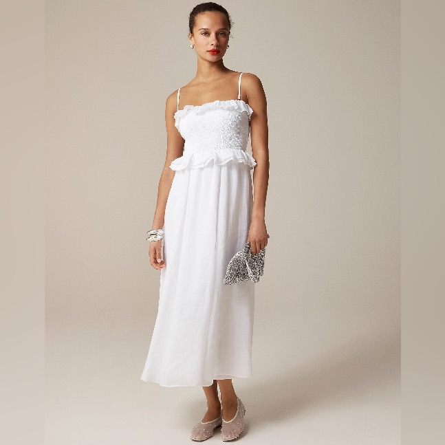 J.Crew Tall Ravenna Dress In Ramie Cl082
